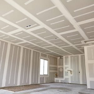Construction building industry new home construction interior drywall tape and finish details